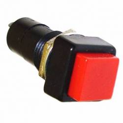 PUSH BUTTON PANEL INSTRUMENT SQUARE RED 2 TERMINALS