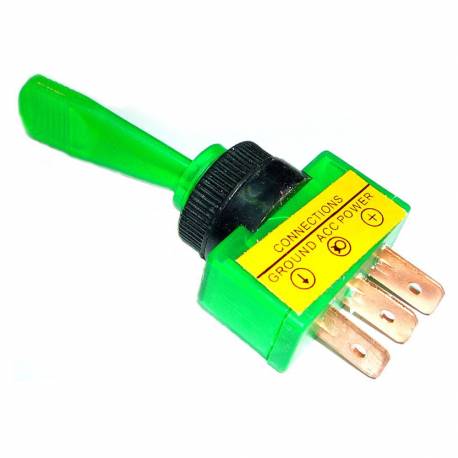 SWITCH PANEL SIGNAL GREEN ON-OFF 3 TERM 20A LONG