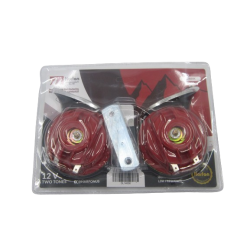 HORN 12V 88mm W-RELAY RED SET