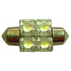 BULB LIGHT ROOF LED 12V SV8.5 10X31 4LED WHITE BLIST 2U