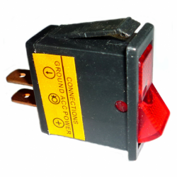 ROCKER SWITCH UNIVERSAL ON-OFF 20AMP WITH LIGHT RED 2 TERMINALS