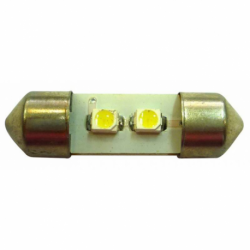 BULB LIGHT ROOF LED 12V SV8.5 10X36 2LED WHITE BLIST 2