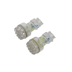 BULB LIGHT 3157 LED 12V W25X16Q 19LED BLUE TRANSP 2C BLIST