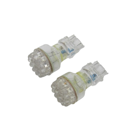 BULB LIGHT 3157 LED 12V W25X16Q 19LED BLUE TRANSP 2C BLIST