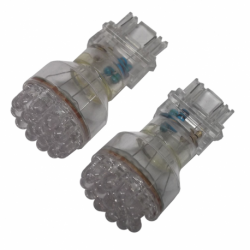 BULB LIGHT 3157 LED 12V W25X16Q 19LED WHITE 2C BLIST 2U