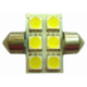BULB LIGHT ROOF LED 12V SV8.5 10X39 6LED WHITE BLIST 2