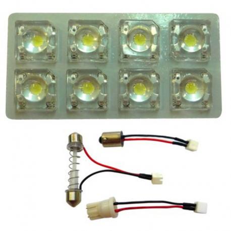 BULB LIGHT ROOF LED TABLA 12V 8LED RED
