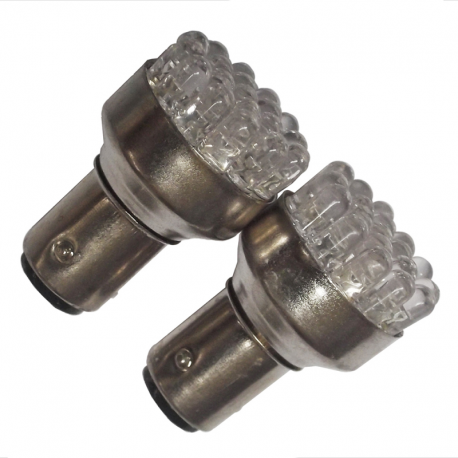 BULB LIGHT 1157 LED 12V 1034 BAY15D 2C 19LED WHITE PAQ BLIST 2U
