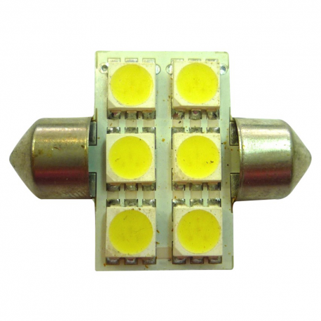 BOMB TECHO LED 24V SV8.5 10X36 6LED BLANCO BLIST 2