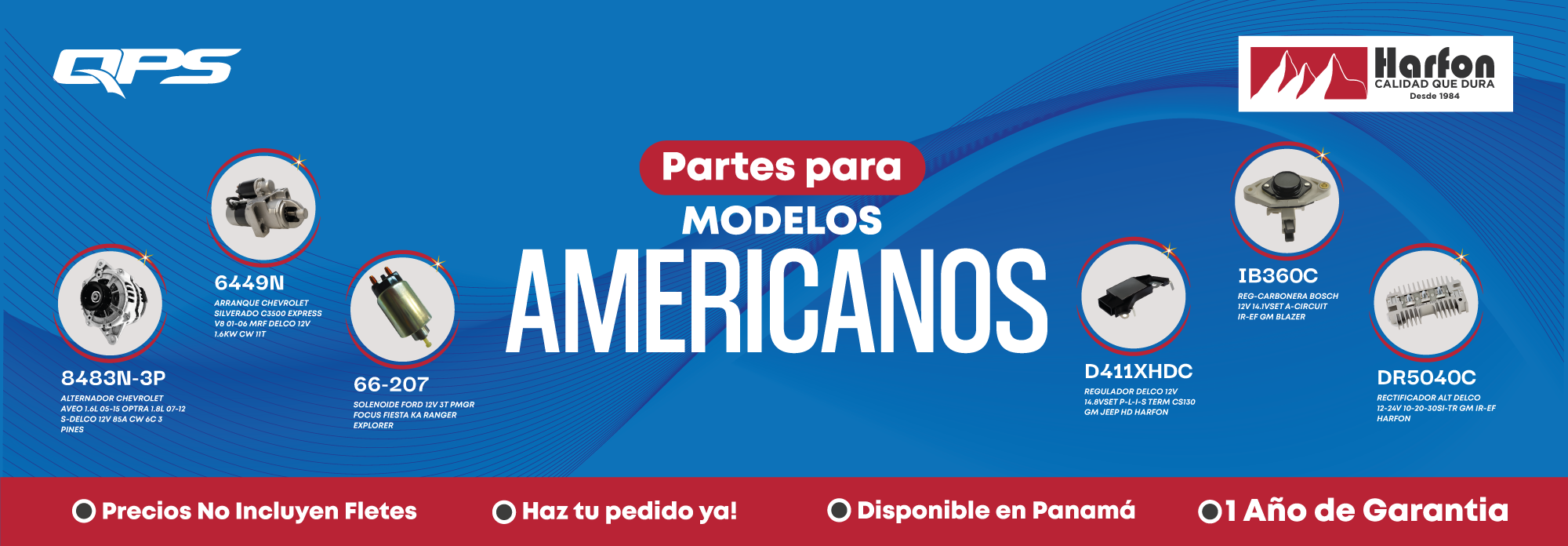 Partes para modelos Americanos